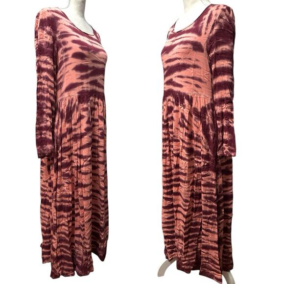 Anthropologie Dolan Eliska Pink Rose Tie Dye Maxi Dress Women’s XS Boho Artsy - Picture 2 of 9